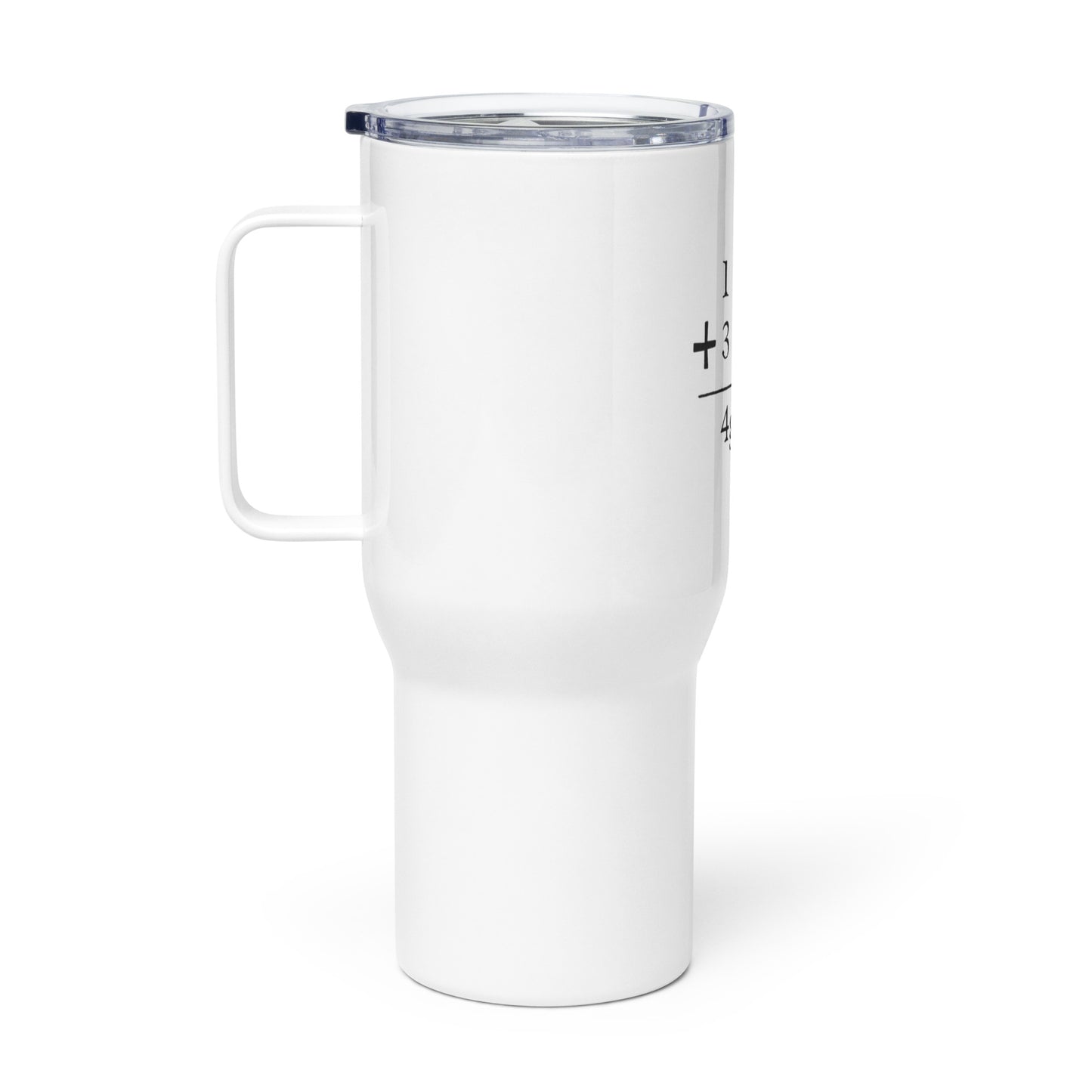 Travel mug with a handle