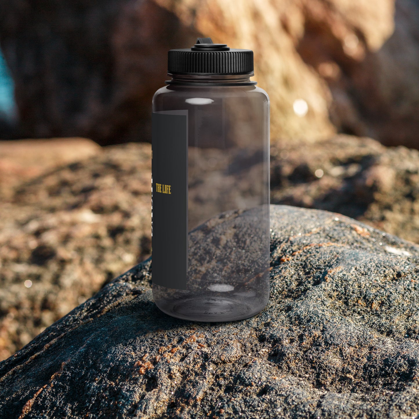 Wide mouth plastic water bottle