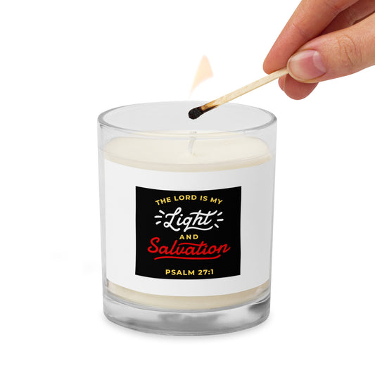 Glass jar soy wax candle