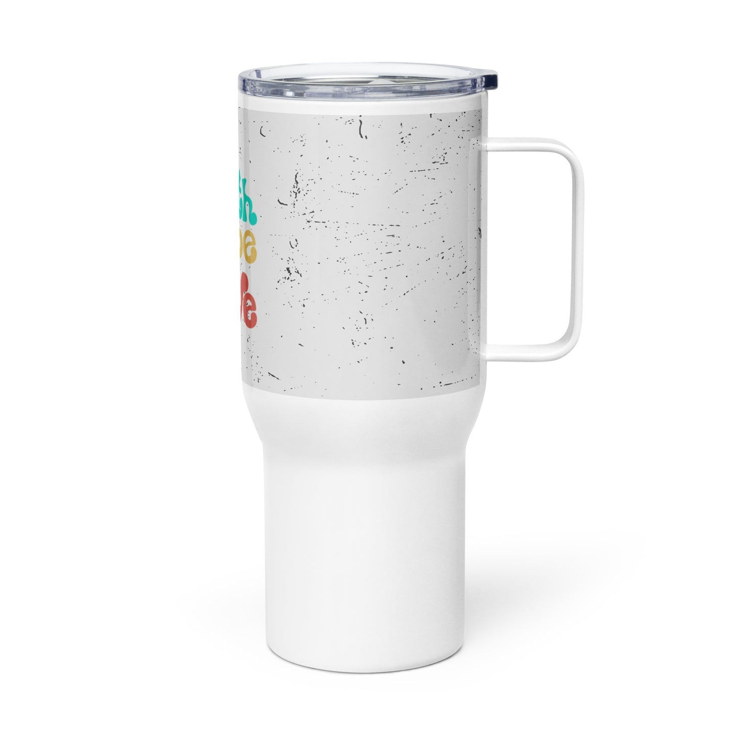 Travel mug with a handle