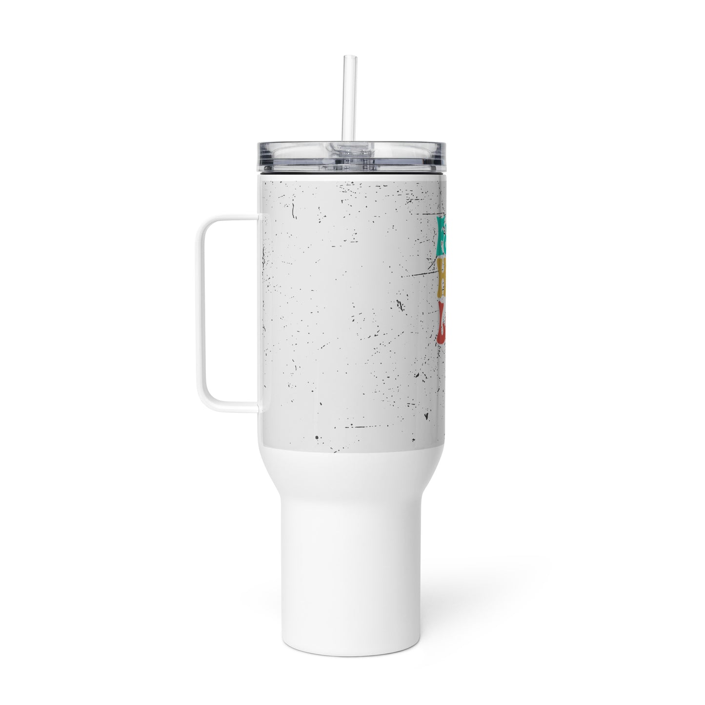 Travel mug with a handle