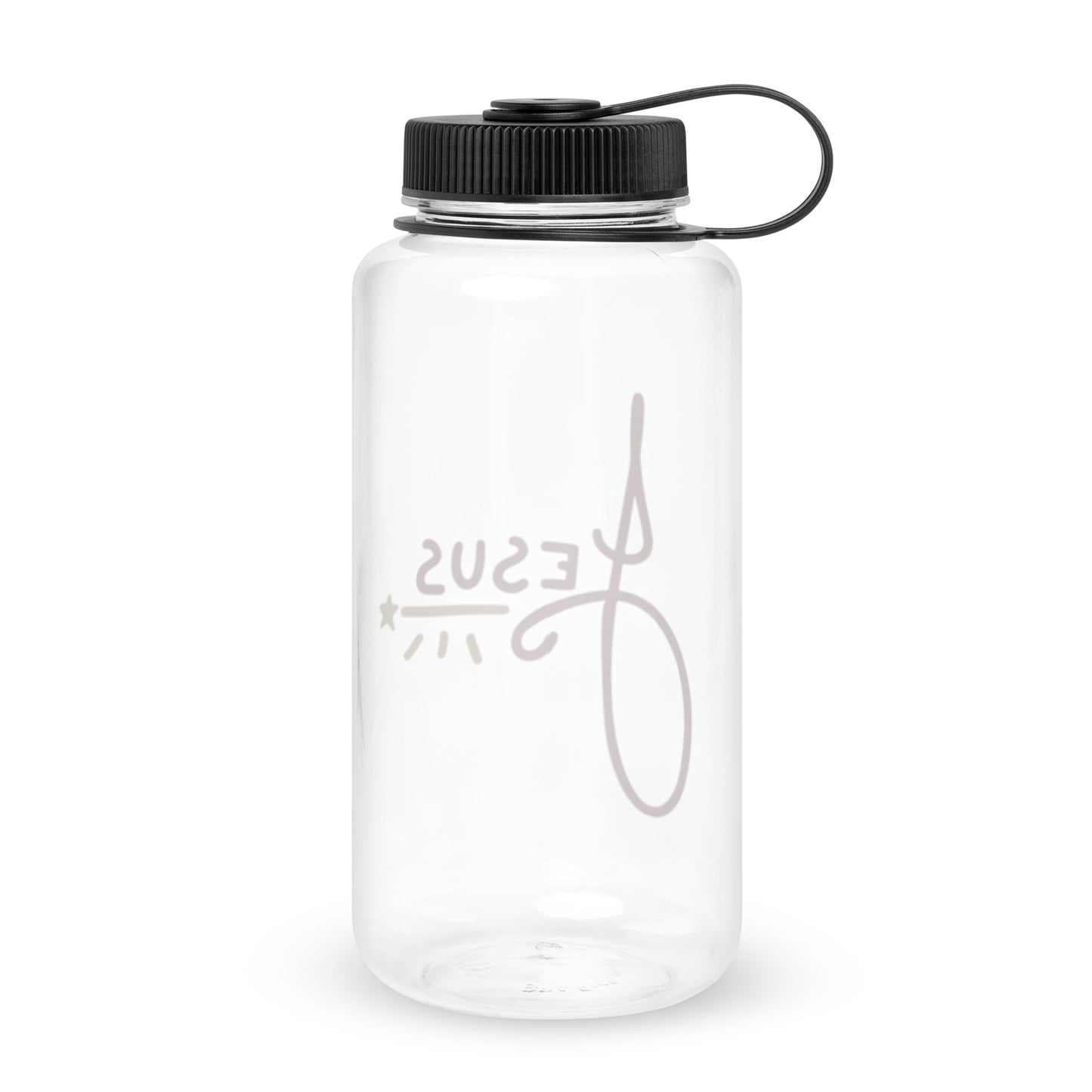 Wide mouth plastic water bottle