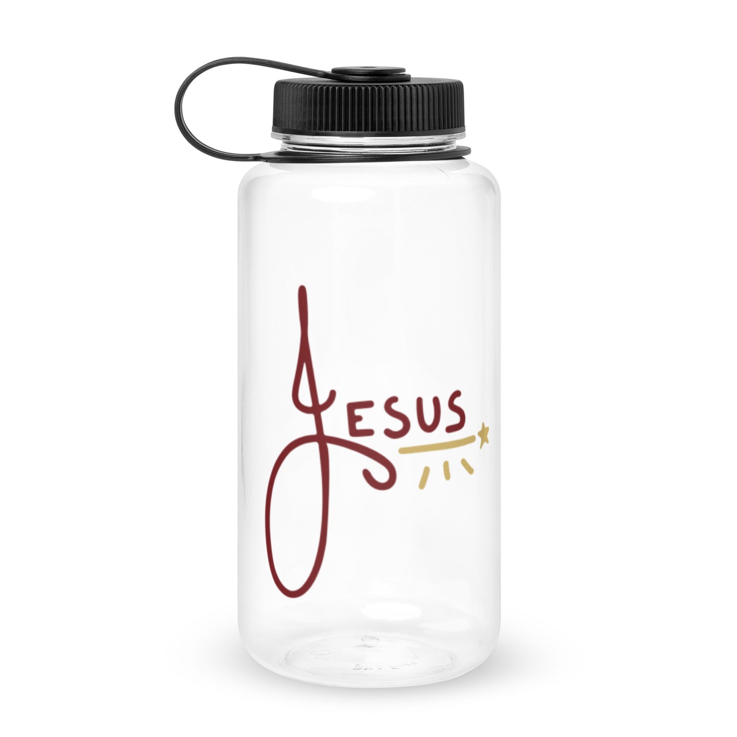 Wide mouth plastic water bottle