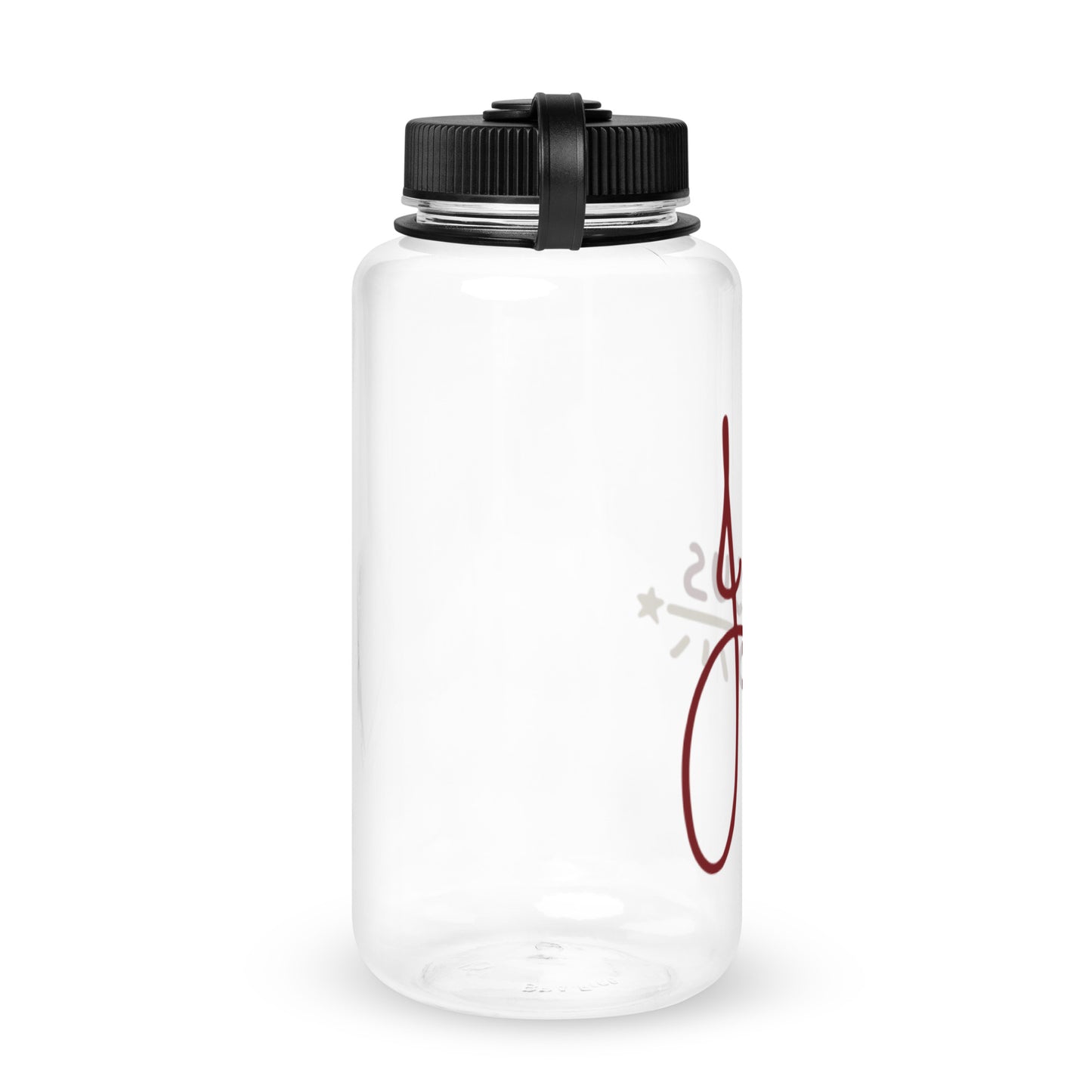 Wide mouth plastic water bottle